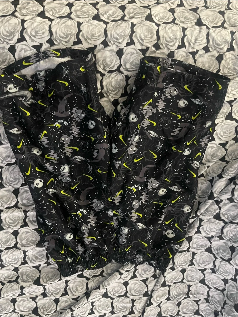 Nike Black and Neon Yellow Kids' Athletic Shorts